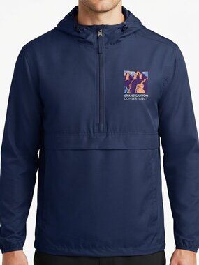 Grand Canyon Oficial Merch-Men's Navy Lightweight Windbreaker Jacket-Size S